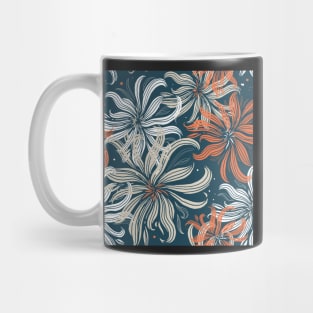 Stylized chrysanthemum pattern Mug